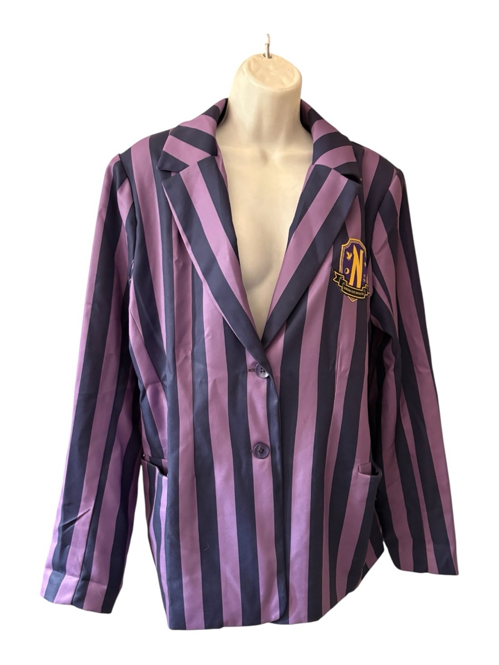 “Wednesday” Nevermore Academy Striped Blazer